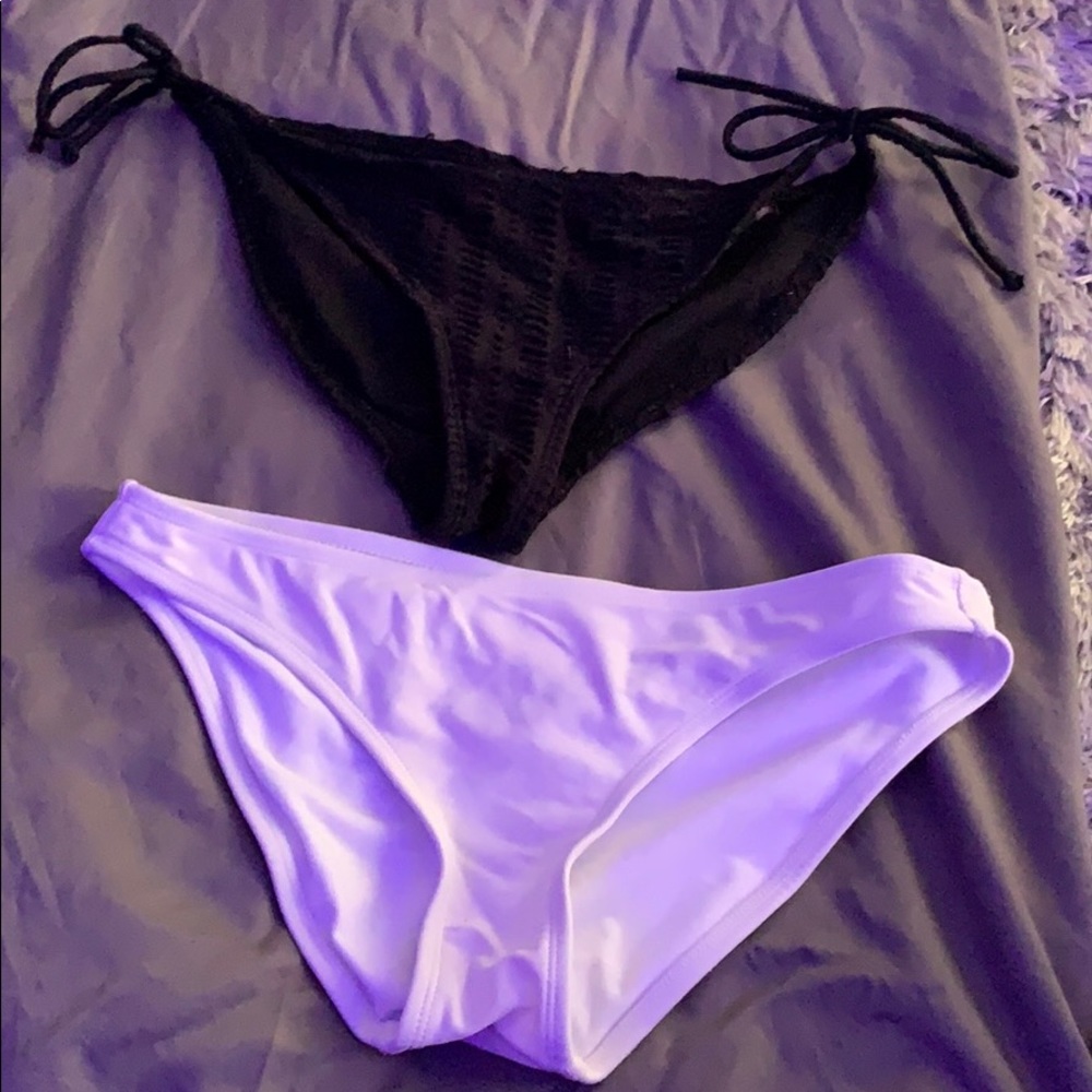 two bikini bottoms!
